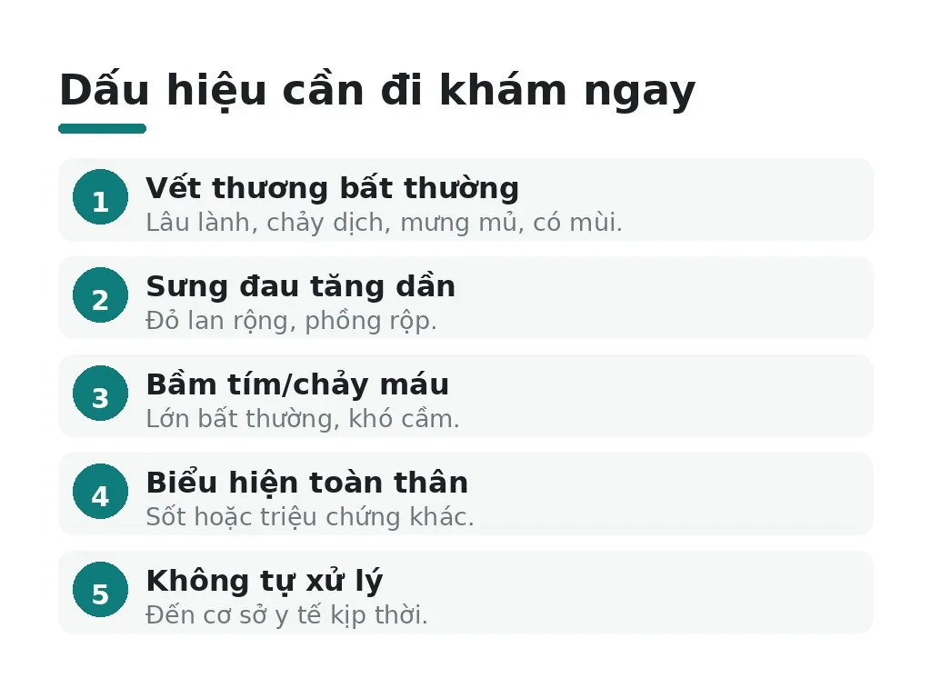 5. Nhận biết dấu hiệu cần dừng và đi khám ngay
