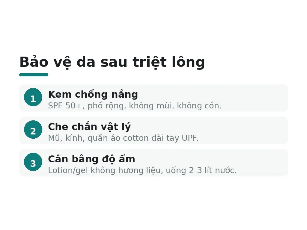 Cách bảo vệ da sau triệt lông đúng cách