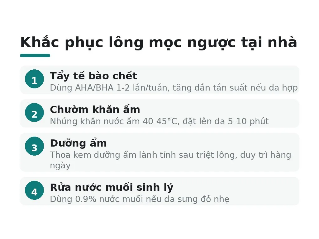 Cách khắc phục lông mọc ngược tại nhà như thế nào?