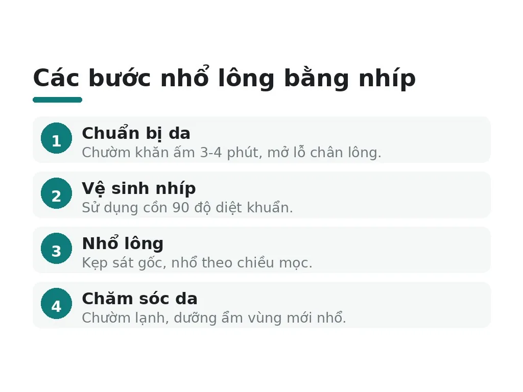 Cách nhổ lông bằng nhíp an toàn và đúng cách