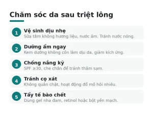 Chăm sóc da sau triệt lông