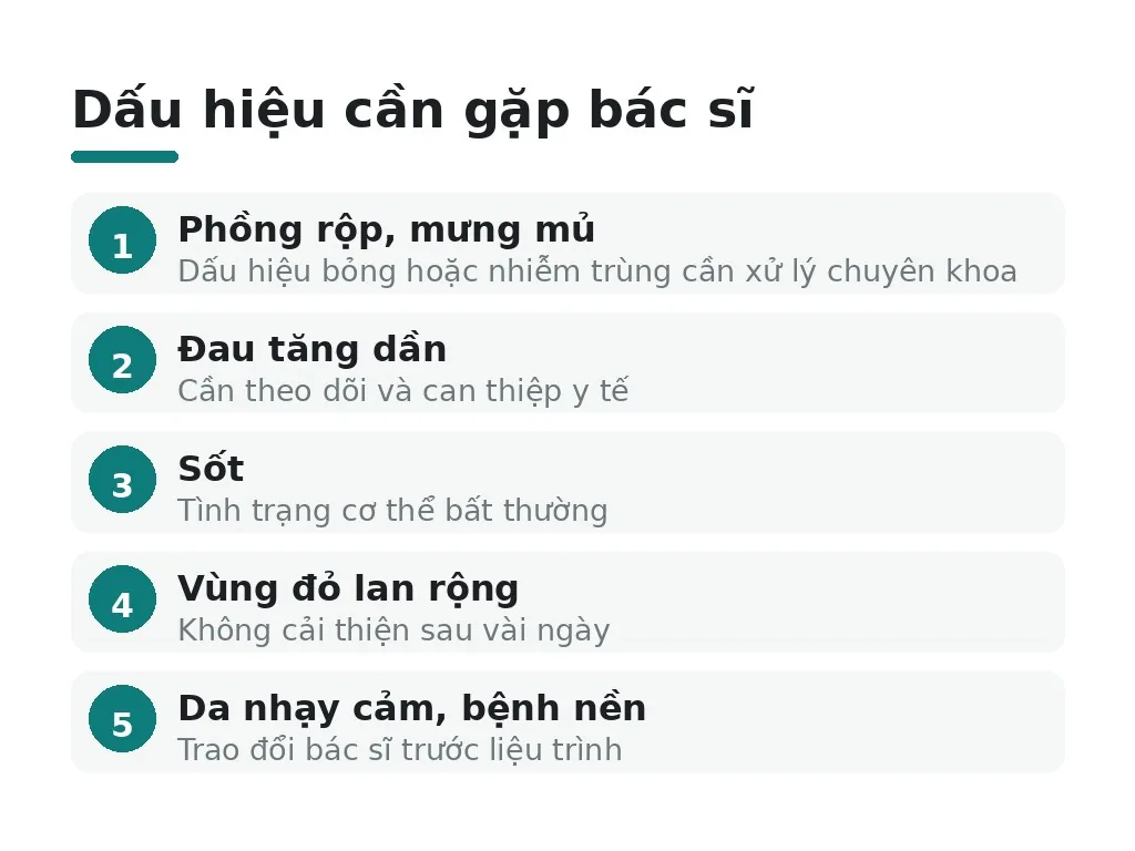 Khi nào nên gặp bác sĩ?