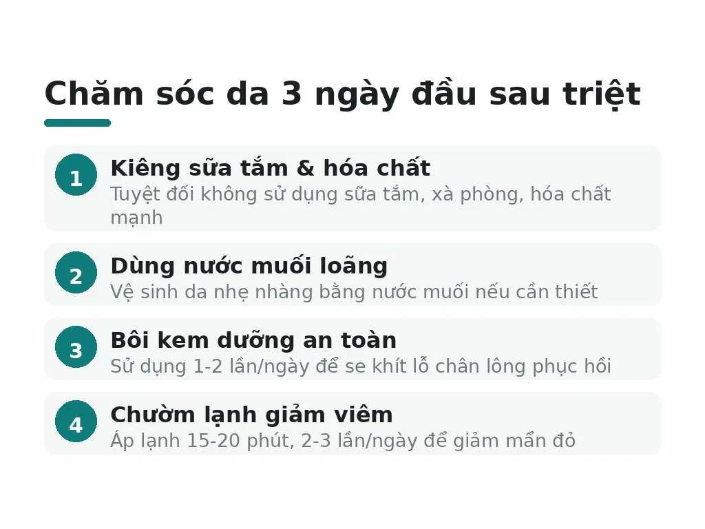 Chăm sóc da đúng cách trong 3 ngày đầu