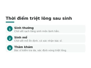 Thời điểm triệt lông sau sinh