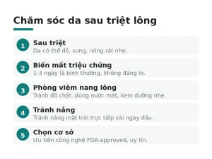 Chăm sóc da sau triệt lông