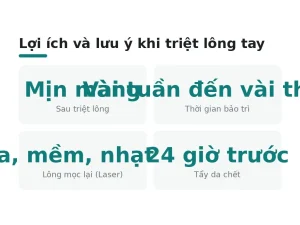 Lợi ích và lưu ý khi triệt lông tay